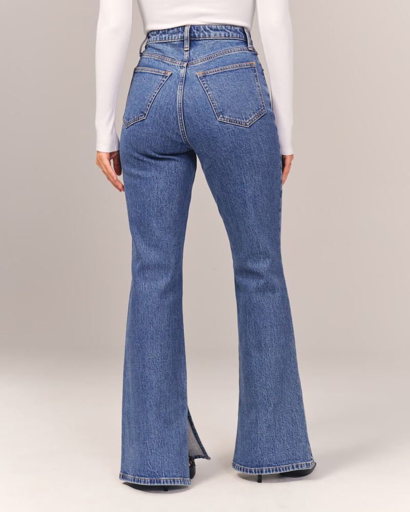 Women's Curve Love High Rise Vintage Flare Jean | Women's Bottoms | Abercrombie.com | Abercrombie & Fitch (US)