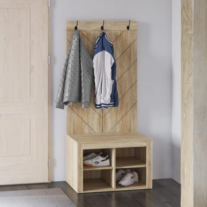 Alondo 30'' Wide Hall Tree with Bench and Shoe Storage | Wayfair North America