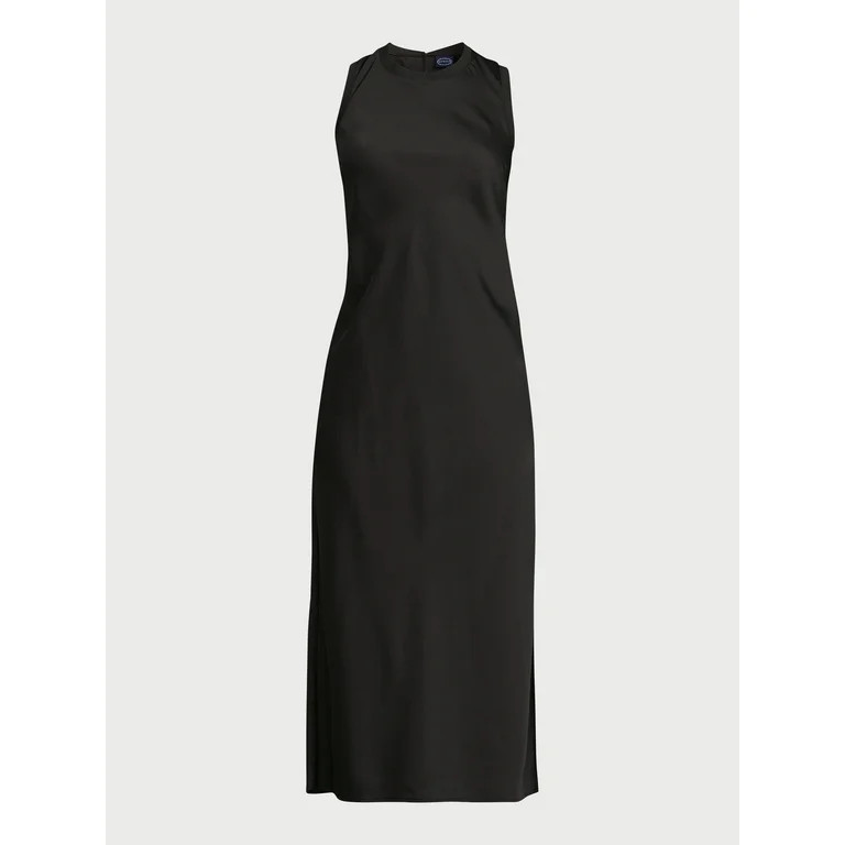 Scoop Women's Sleeveless Satin Midi Tank Dress, Sizes XS-XXL | Walmart (US)