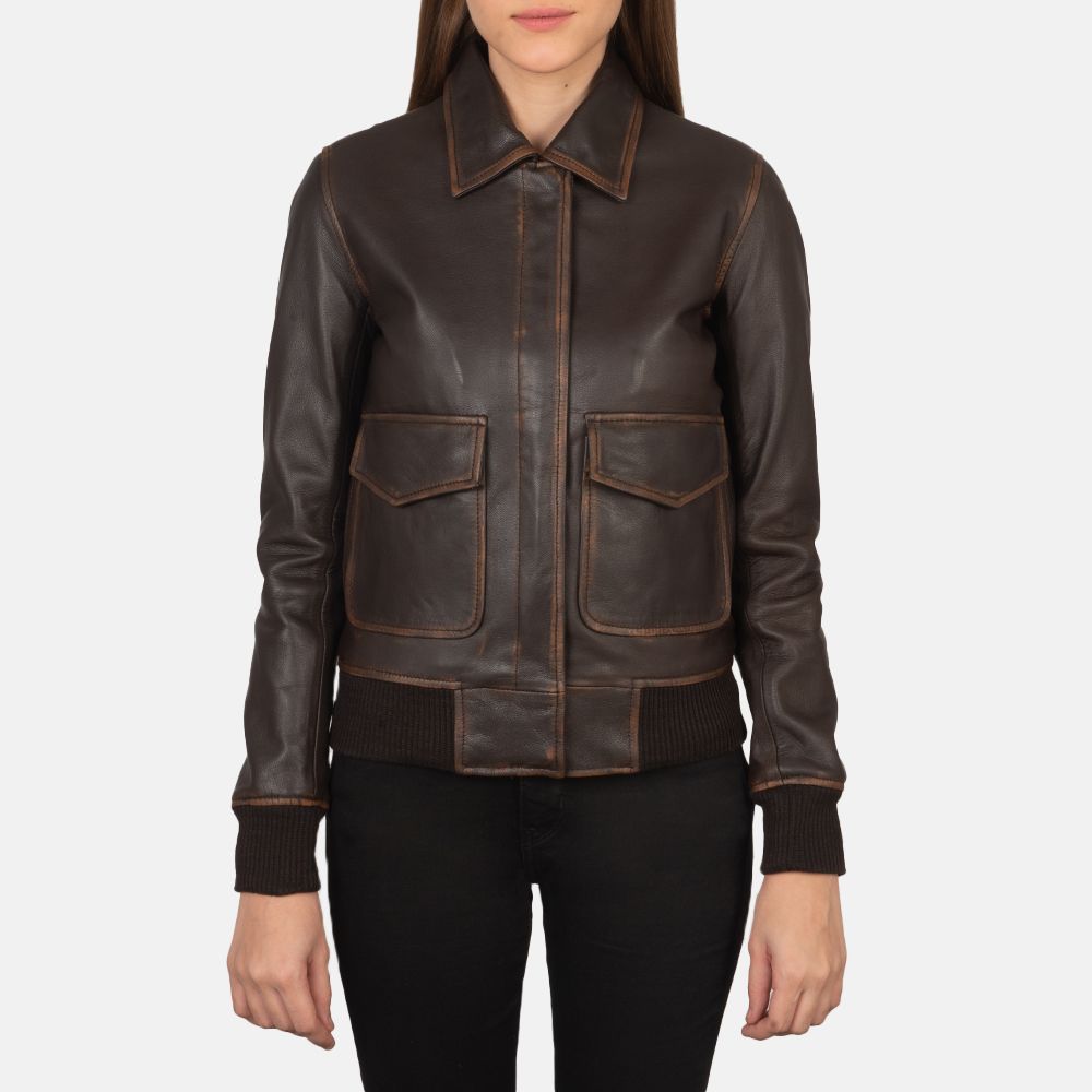 Westa A-2 Brown Leather Bomber Jacket | The Jacket Maker