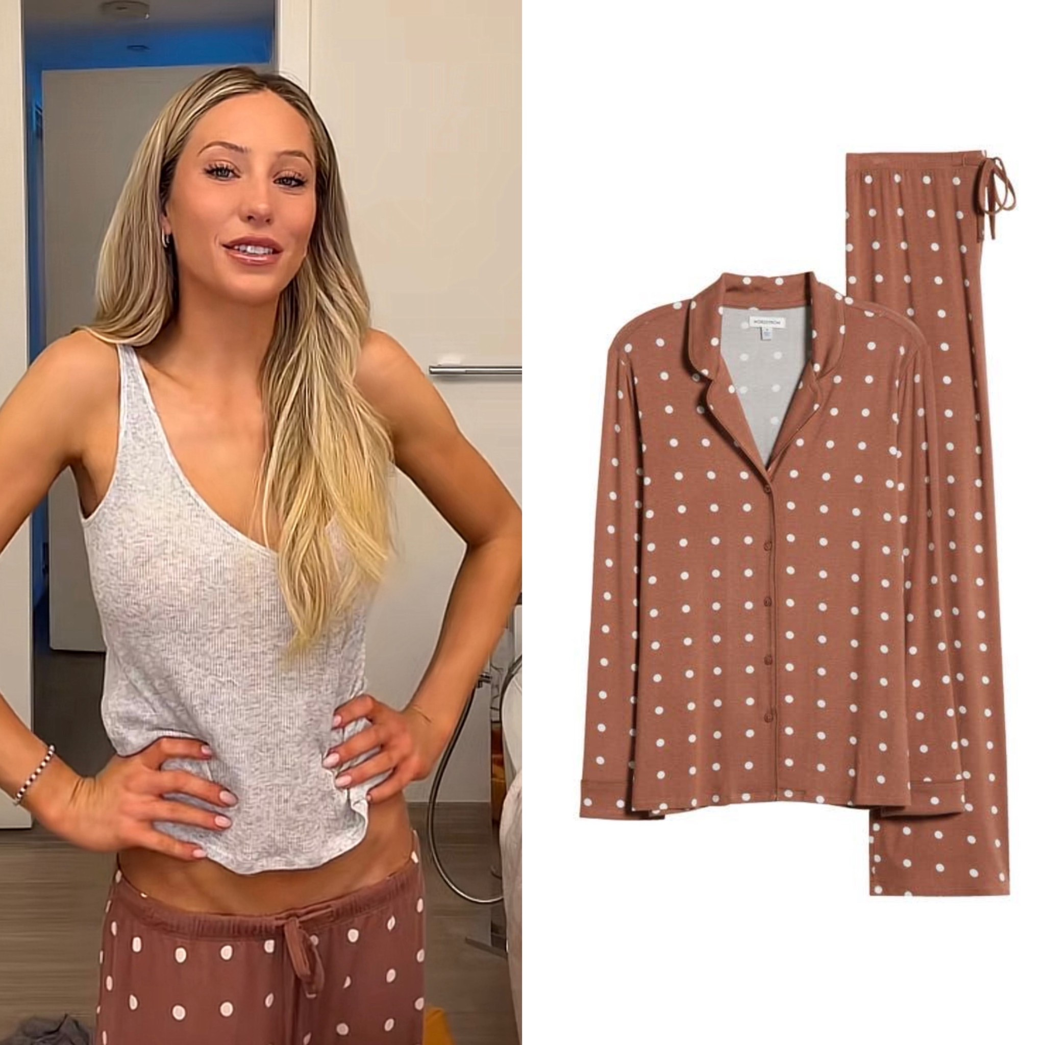 Cozy girl Christmas 🎁 These Alix Earle–approved PJs from Nordstrom make the perfect Christmas gift. While the polka dots are gone, the collection still has tons of beautiful colors and prints that everyone will love. Ultra-soft, lightweight fabric + a relaxed button-up top and flowy bottoms = holiday comfort perfection. 🛏️✨

#LTKmorningroutine #LTKHoliday #LTKGiftGuide
