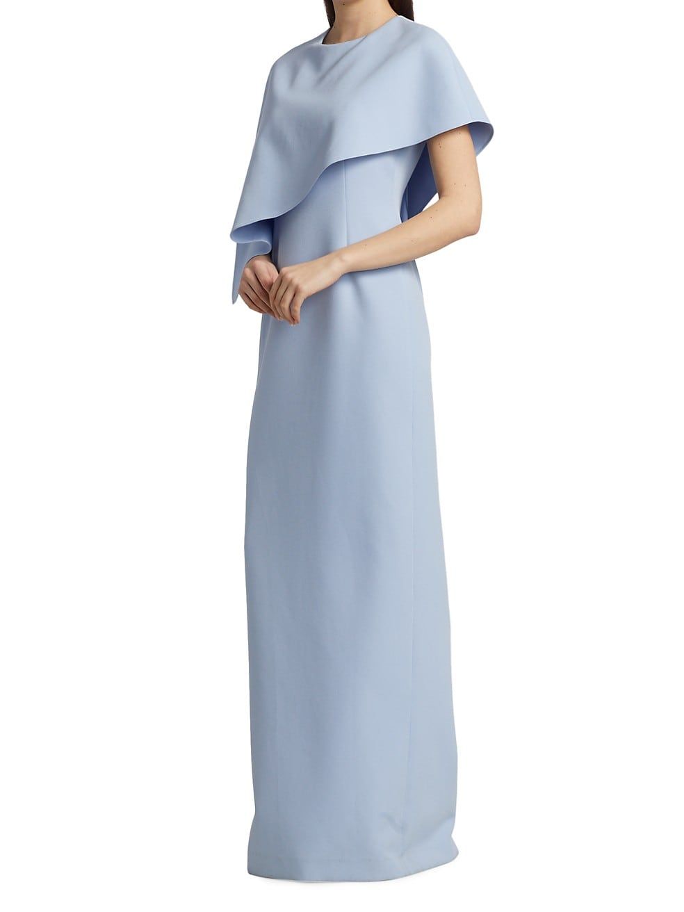 Asymmetric Stretch Crepe Gown | Saks Fifth Avenue