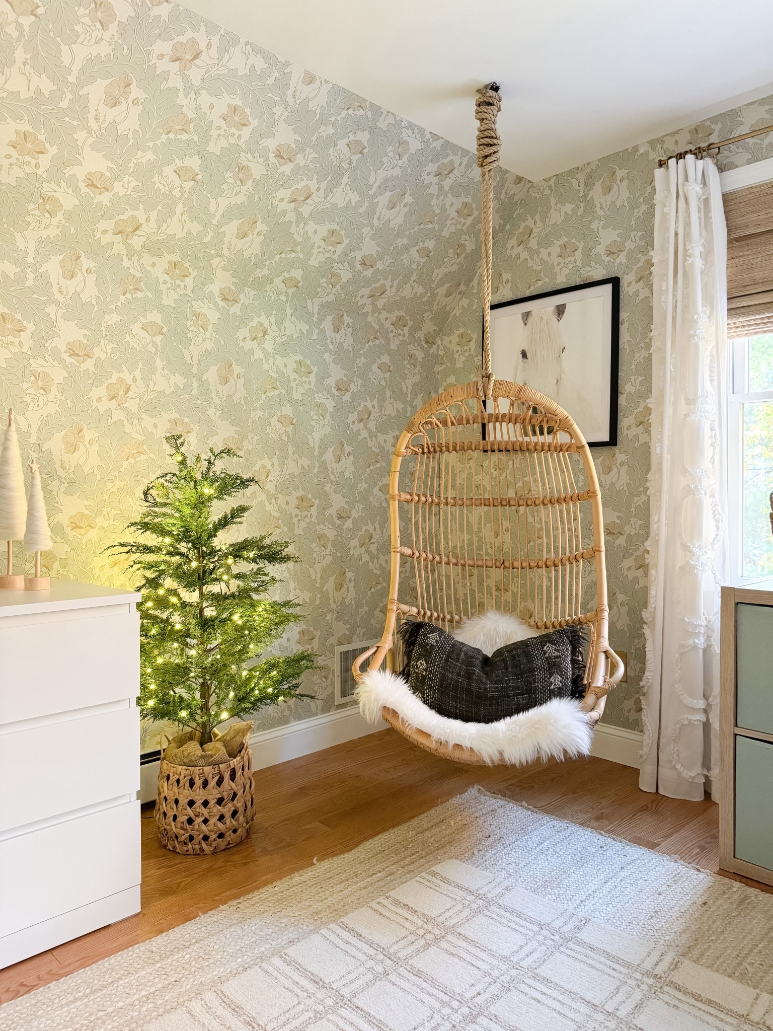 Mini Christmas tree bedroom Serena and lily swing Amazon swing holiday decor Christmas decor girls bedroom holiday decor 

#LTKHoliday #LTKHome #LTKFindsUnder50