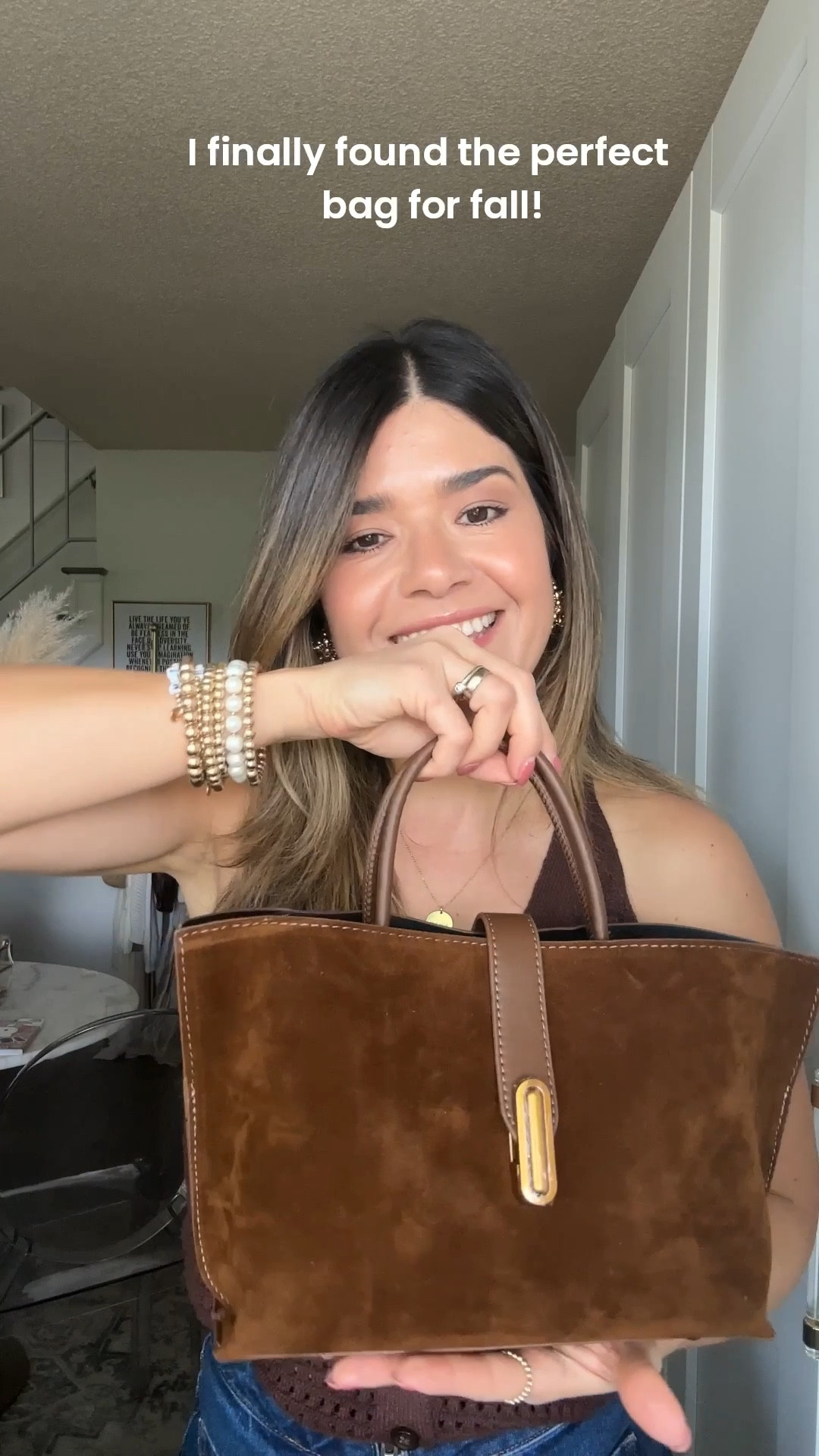 The perfect fall for fall does exist! It’s truly  the perfect bag and I didn’t break bank! The price is so good and the quality turned out amazing! 
It’s available in more colors. The grey and burgundy are gorgeous! 

#LTKFindsUnder100 #LTKItBag #LTKFindsUnder50