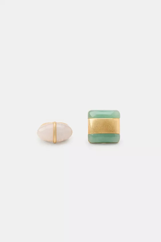 2-PACK OF RESIN STONE RINGS | Zara US