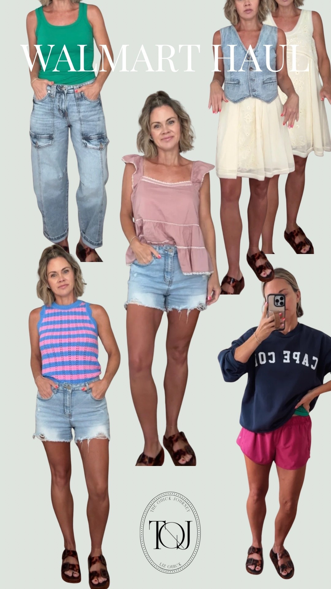 Summer @walmart haul

I loved everything! Such good quality. 

Barrel jeans- 1
Cape Cod- small
Knit tank- XS
Scoop dress- XS
Blush top- XS