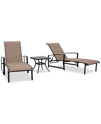 Wythburn Mix and Match Sleek Sling Outdoor Chaise Lounge | Macy's