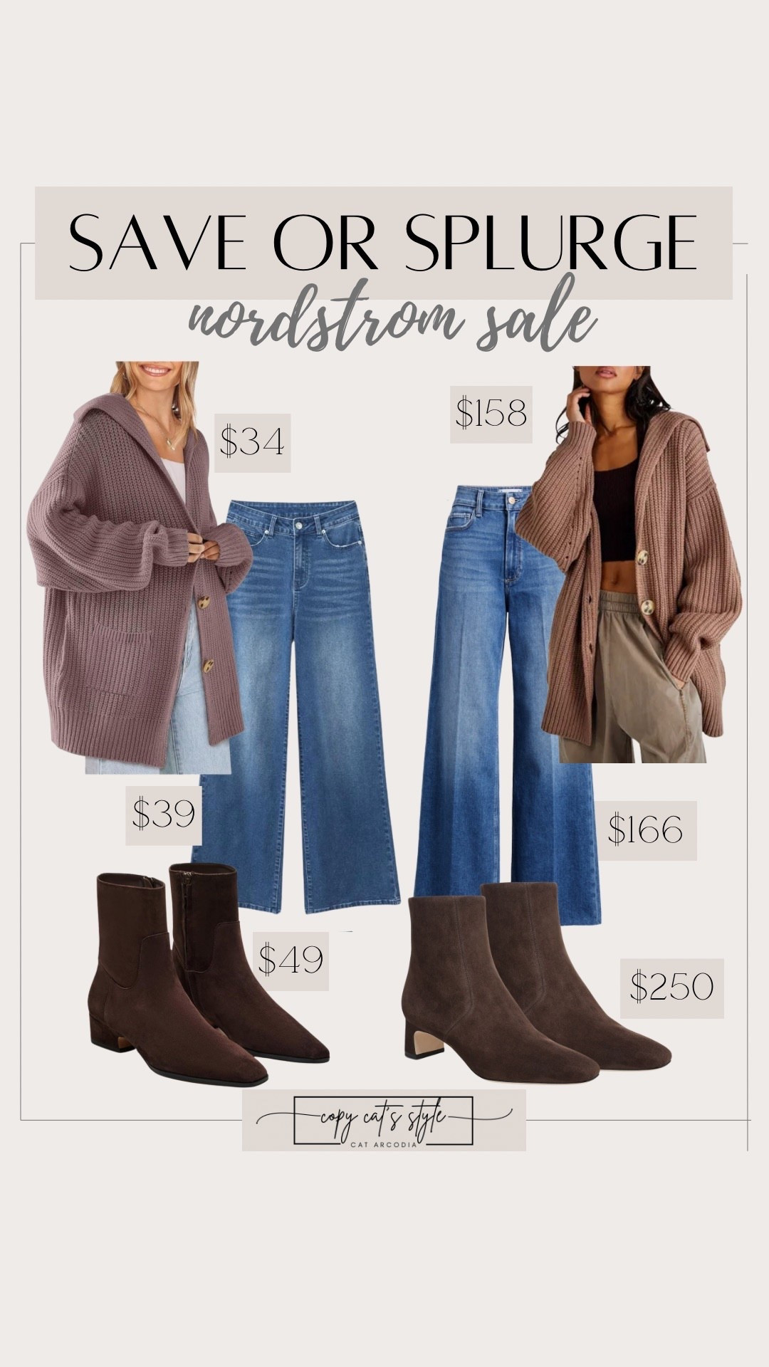 Nordstrom looks for less. Save or splurge on Nordstrom jean, free people sweaters, and boots. 

#LTKFindsUnder50 #LTKSaleAlert #LTKStyleTip