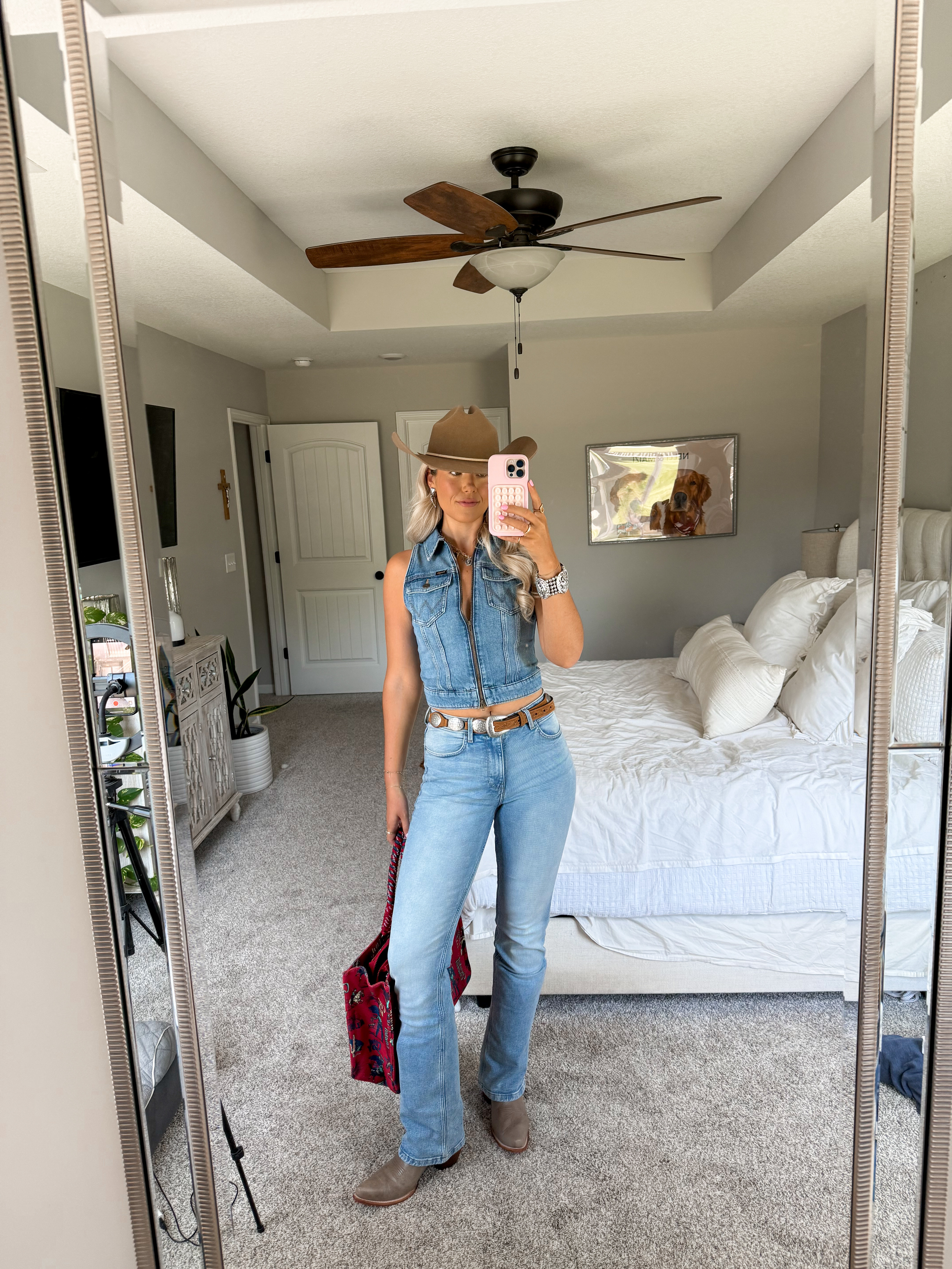 size small in vest & 26/34 in jeans ( i’m 5’10)

denim on denim rodeo outfit

#LTKSummerEdit #LTKSaleAlert #LTKFindsUnder50