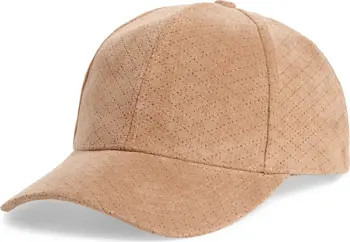 Perforated Faux Suede Baseball Cap | Nordstrom