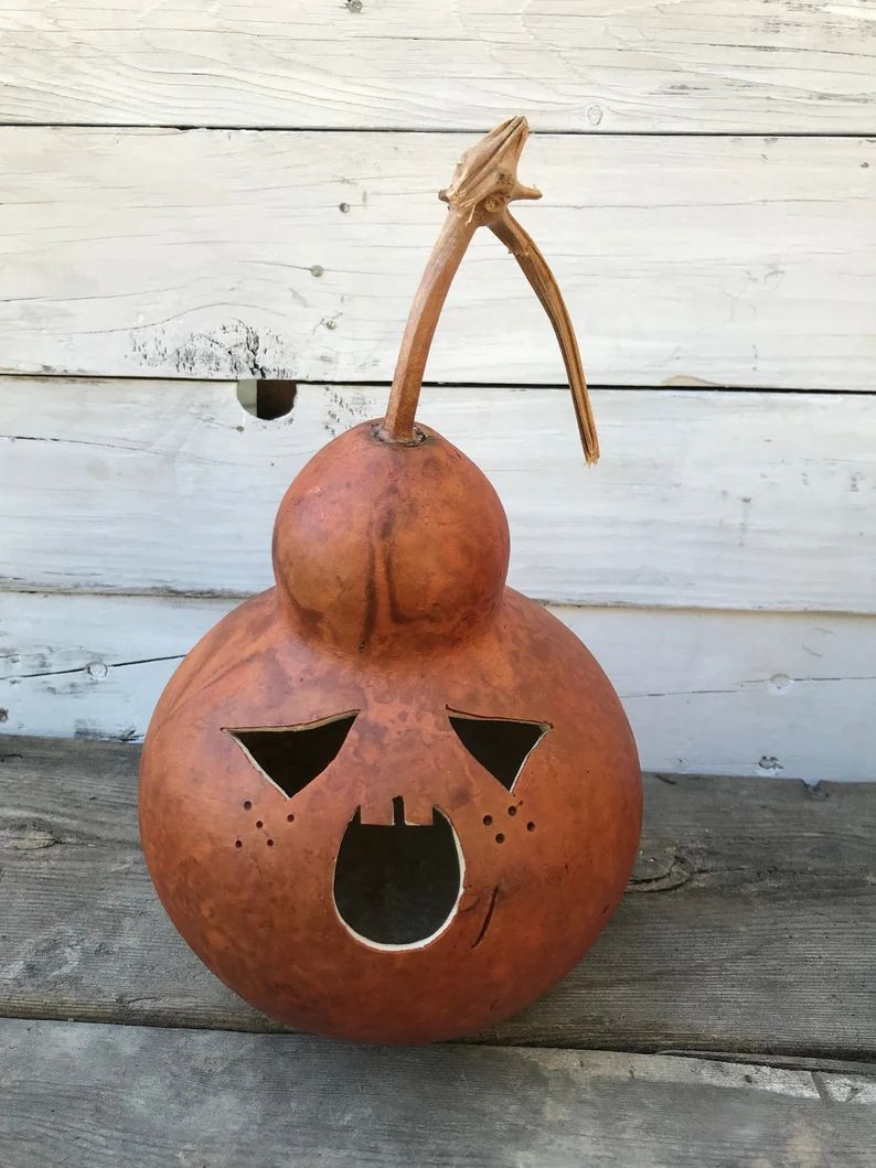 HALLOWEEN GOURD Jack O Lantern Pumpkin Decoration | Etsy (US)