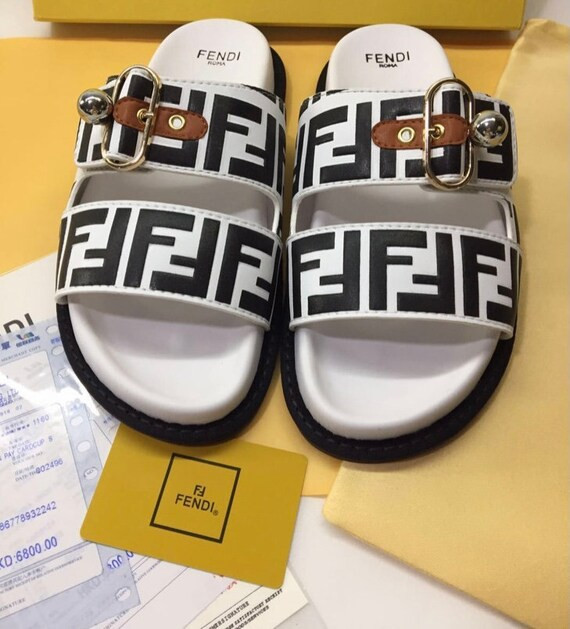 Fendi Slippers, Slide Sandals, Honeymoon Shoes, Fashion Accessories, Luxury Footwear | Etsy (US)