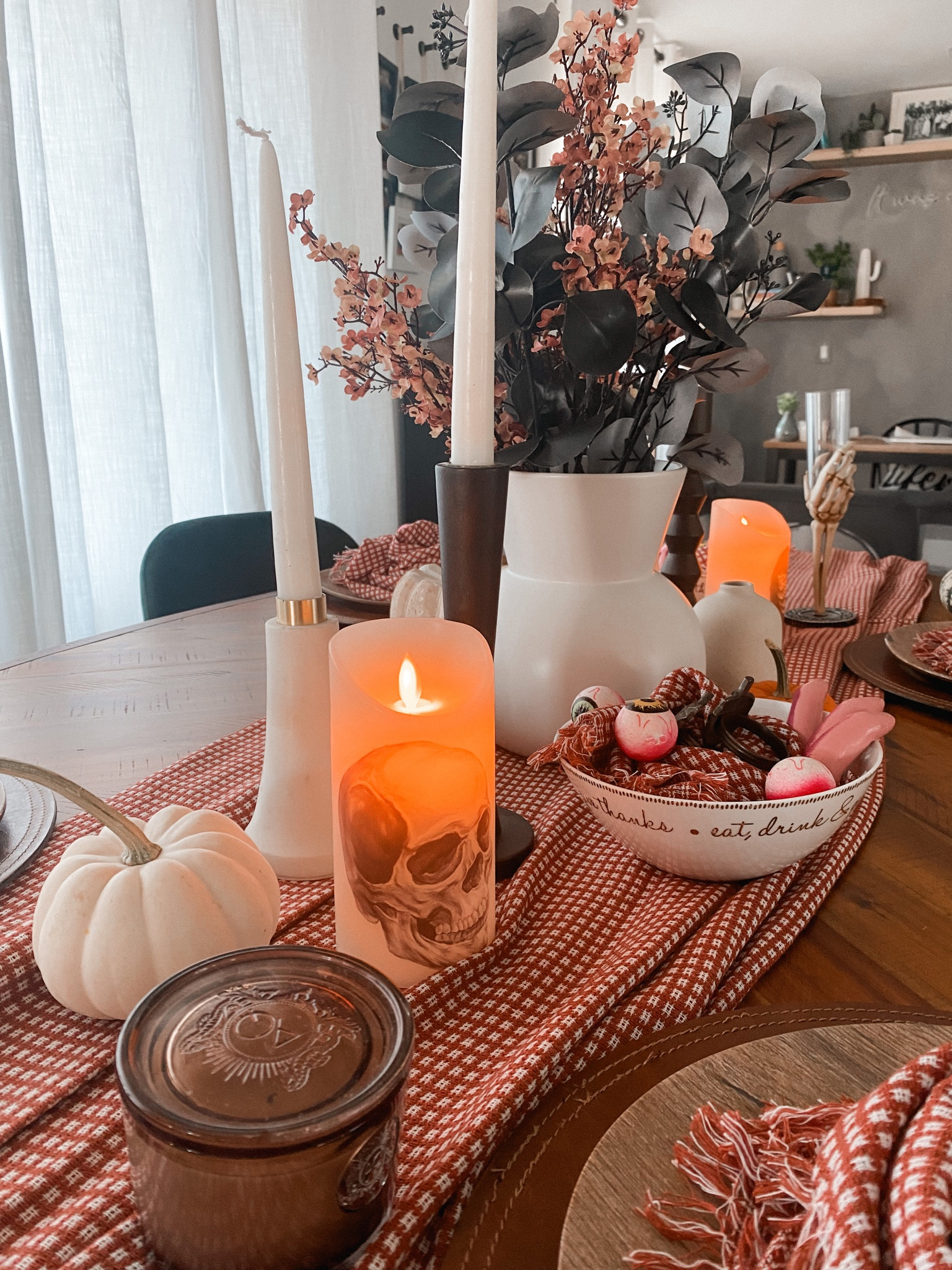 Halloween table decor!
#spookyseasob

#LTKHalloween #LTKHoliday #LTKSeasonal