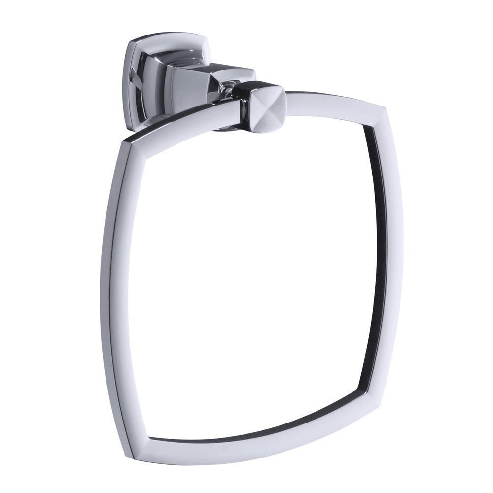 Margaux Towel Ring in Polished Chrome | The Home Depot