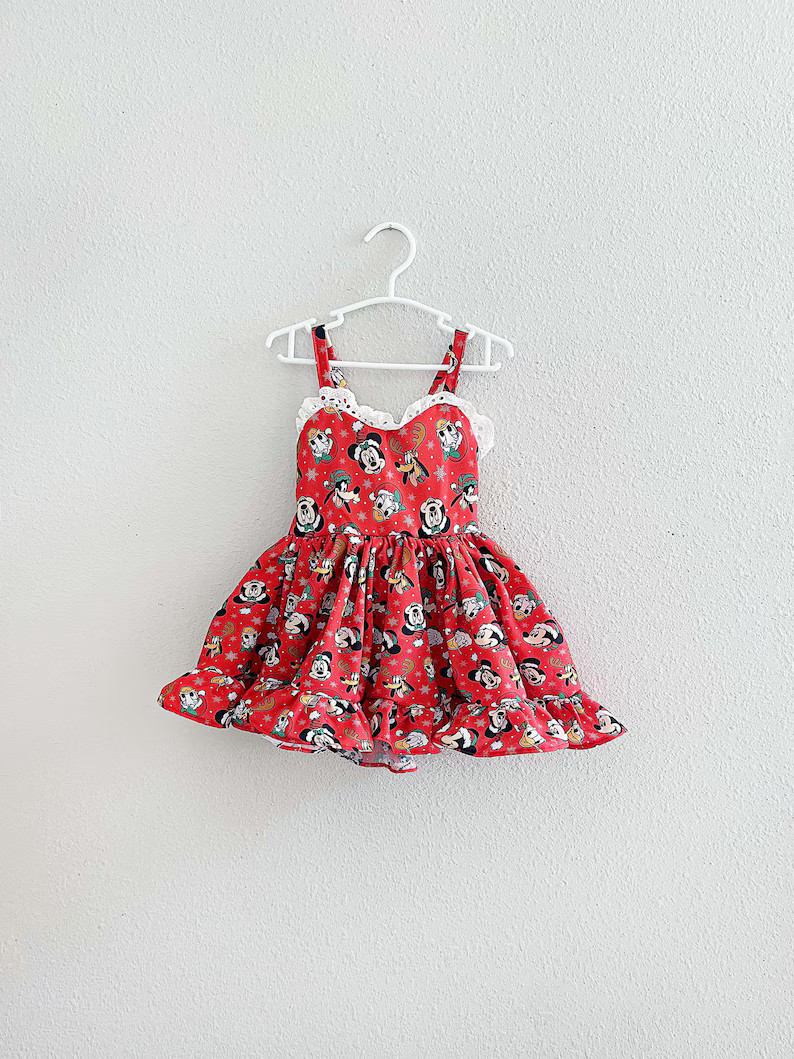 Minnie Mickey Mouse Christmas Dress Toddler Birthday Dress Baby Girl Dress Disney - Etsy | Etsy (US)