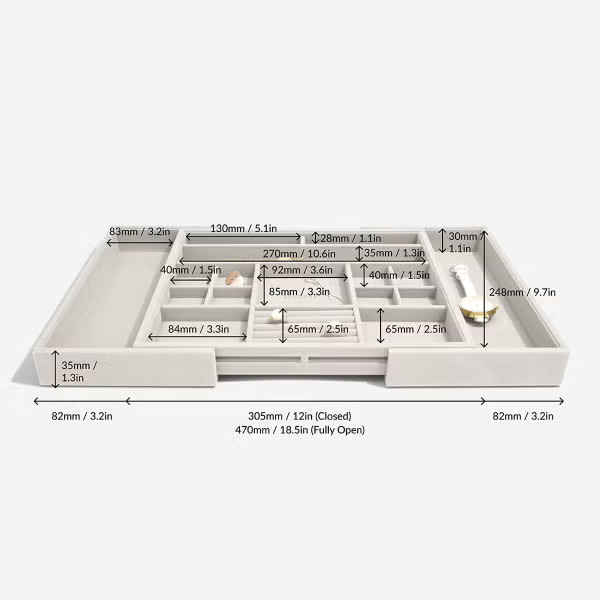 Stackers Medium Expandable Jewelry Storage Tray | The Container Store