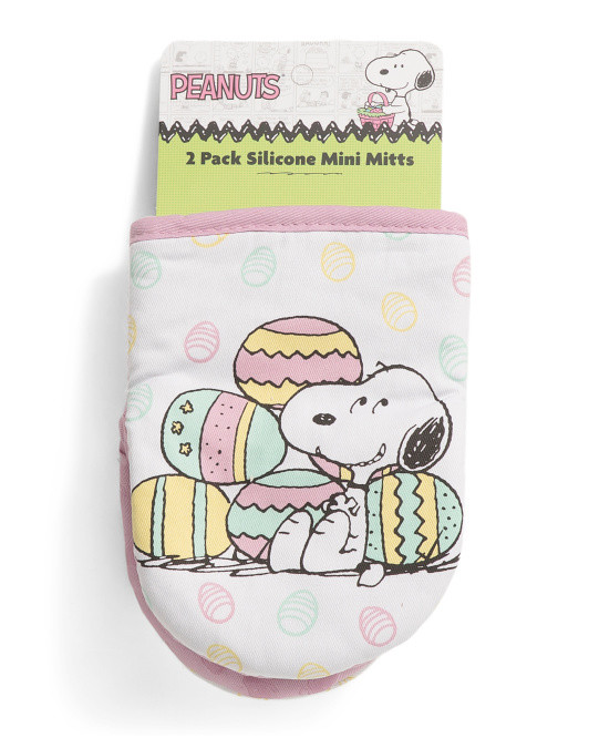 2pk Snoopy Easter Eggs Silicone Mini Oven Mitts | TJ Maxx