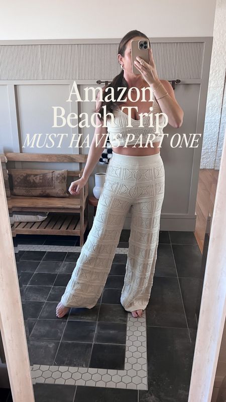 Amazon Beach Outfit - wearing M top and S pants. Could have done a small top, the straps are adjustable  


trending amazon fashion, beach trip, spring break, knit set

#LTKunder50 #LTKswim #LTKstyletip