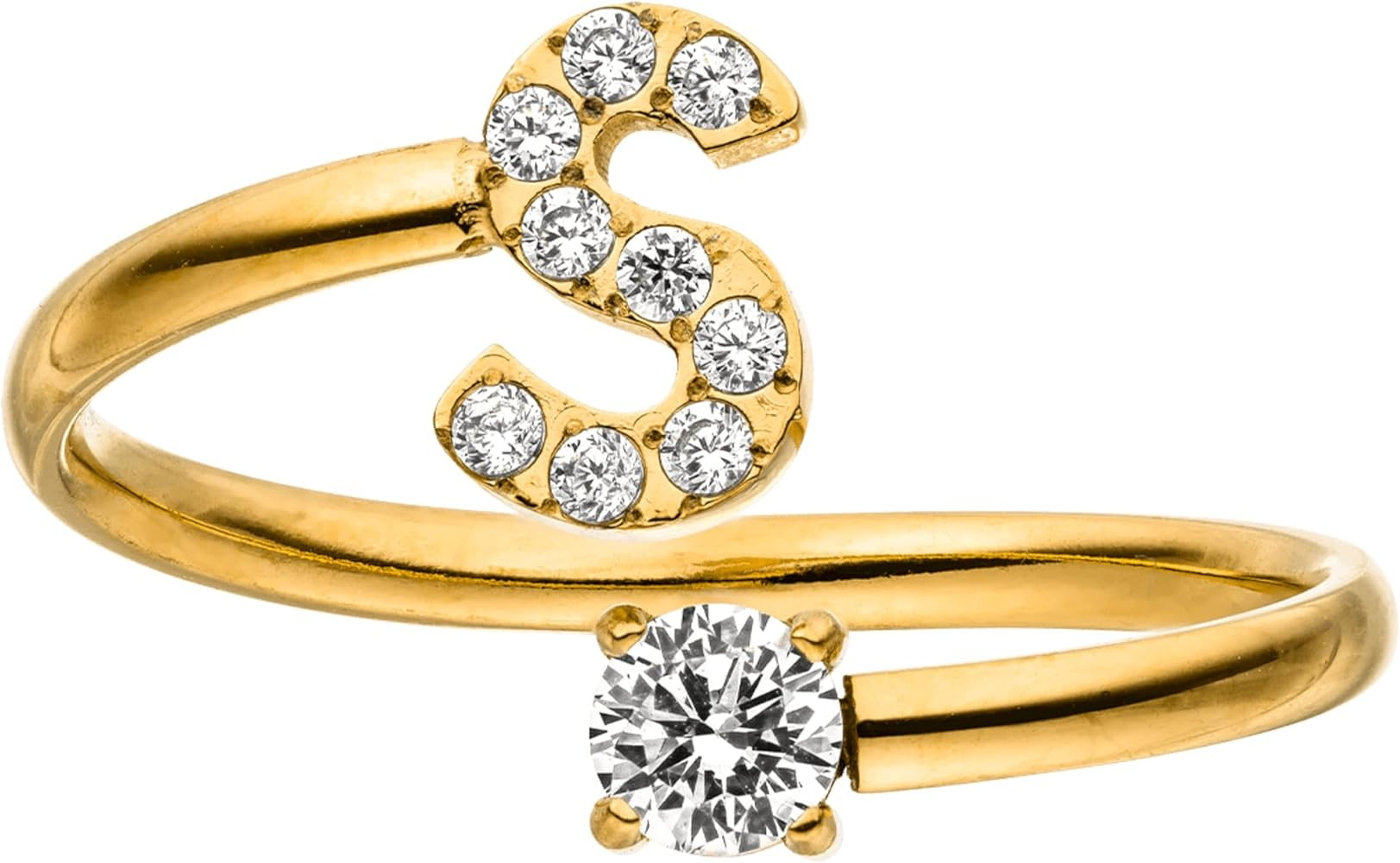 Purelei Buchstaben Ring \u2013 Damenring aus langlebigem Edelstahl \u2013 Wasserfeste Ringe \u201... | Amazon (DE)