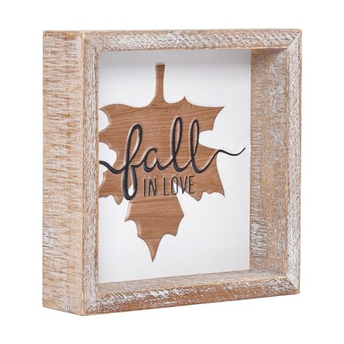 FESTWIND Fall Decorations Indoor, Fall in Love Sign Fall Tiered Tray Decor, Farmhouse Fall Home Decor for Shelf, Mantel, Living Room, Table, Rustic Autumn, Harvest, Thanksgiving, October Decoration | Amazon (US)