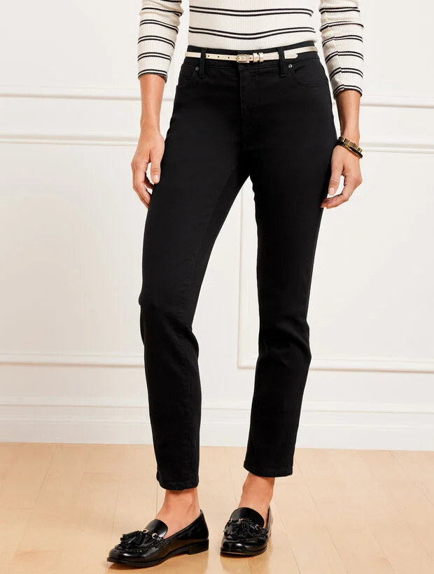 Slim Ankle Jeans - Black | Talbots