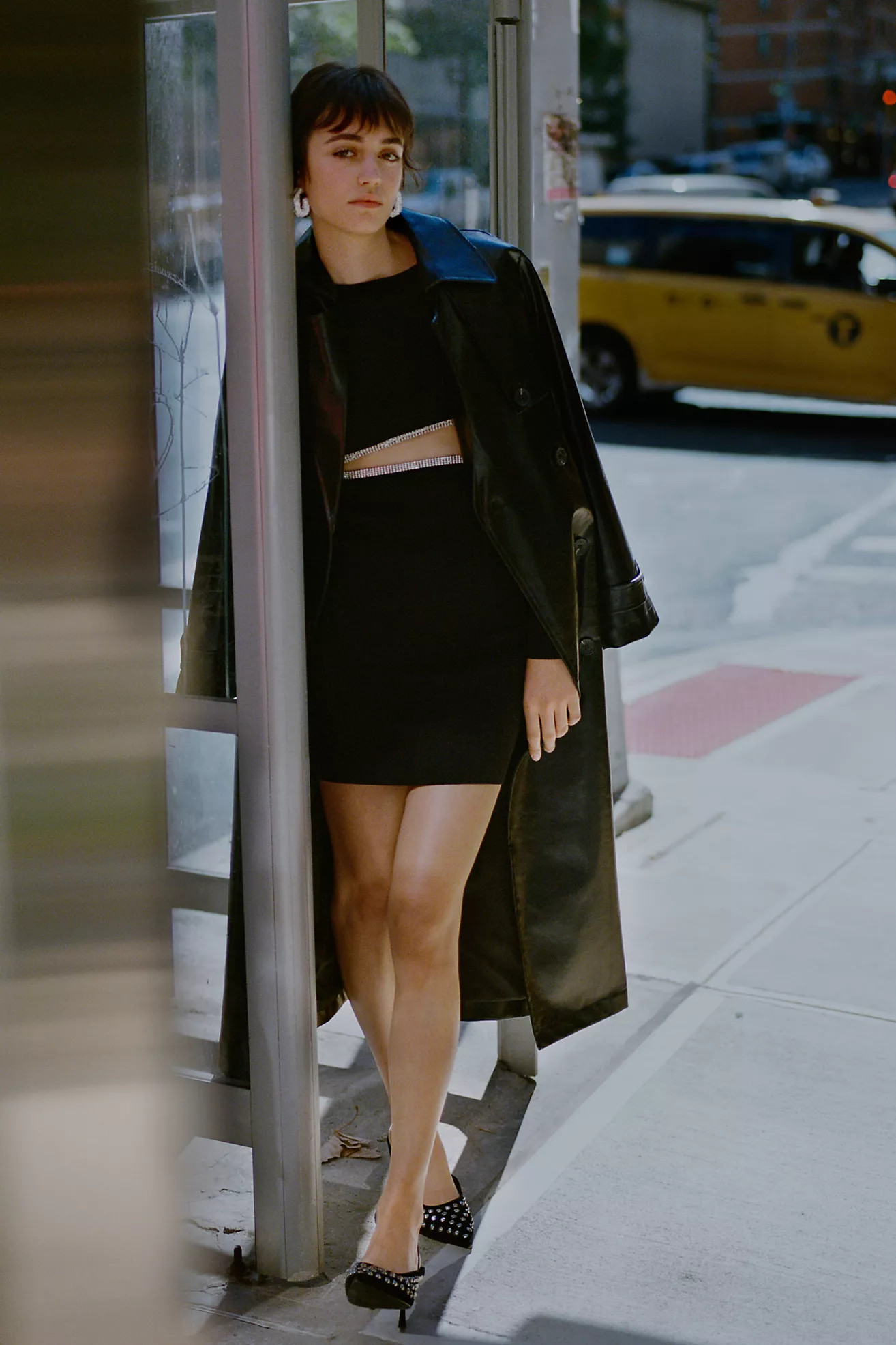 Avec Les Filles Glazed Faux-Ever Leather™ Belted Trench Coat | Anthropologie (US)