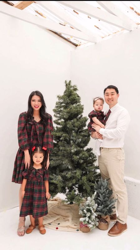 Holiday dress, holiday matching family outfits for holiday photos, midi dress green and red plaid print with bow and puff sleeves. Code 15TINABIT gets you 15% off at Ivy City Co

Runs large so size down! I’m wearing an XS when I’m usually a Size S

#LTKHoliday #LTKstyletip #LTKfamily