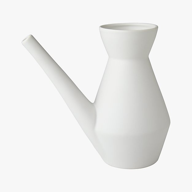 Saic White Watering Can + Reviews | CB2 | CB2