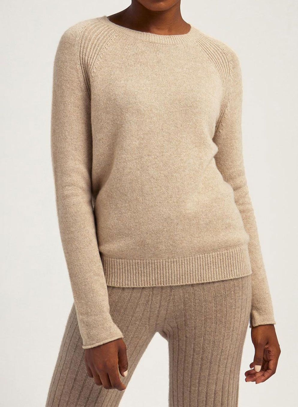 Crew Neck 100% Cashmere Sweater | Silk Maison