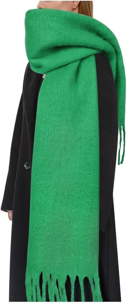 Womens Scarf Winter Big Colorful Checked Thick Warm Soft Scarves Casual Tassel Blanket Scarf | Amazon (US)