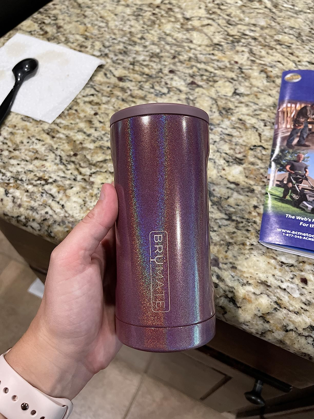 BrüMate Hopsulator Slim Can Cooler Insulated for 12oz Slim Cans | Skinny Can Insulated Stainless... | Amazon (US)