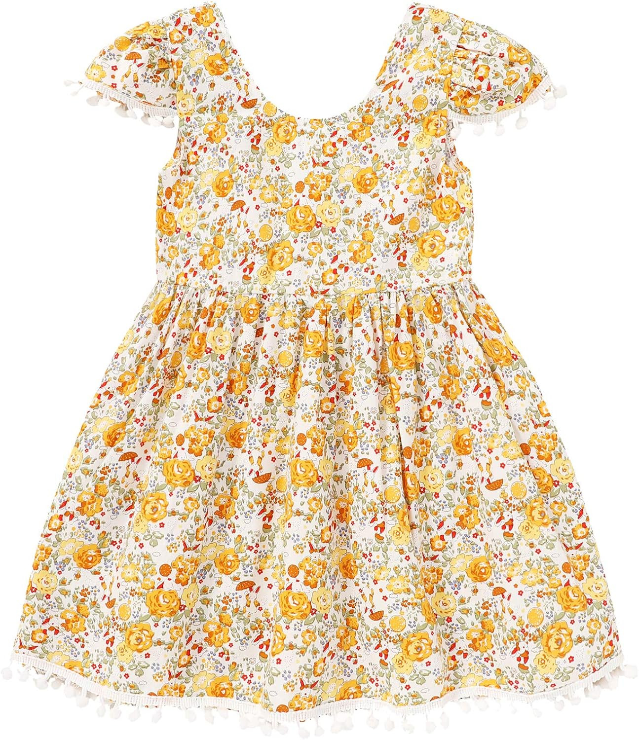 YOUNGER TREE Infant Toddler Baby Girl Summer Floral Dress Sleeveless Tassel Princess Sundress Girl C | Amazon (US)