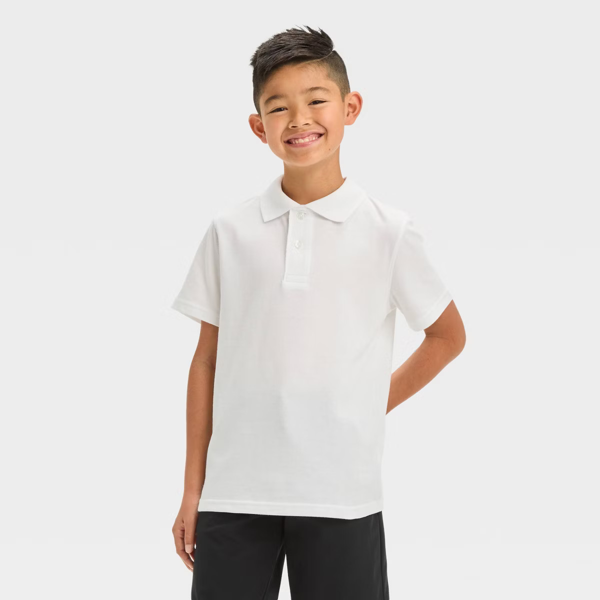 Boys' Short Sleeve Jersey Uniform Polo Shirt - Cat & Jack™ | Target
