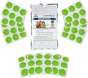 RiptGear Mosquito Repellent Patches - 78 Pack of Bug Repellent Stickers for Kids and Adults, Natu... | Amazon (US)