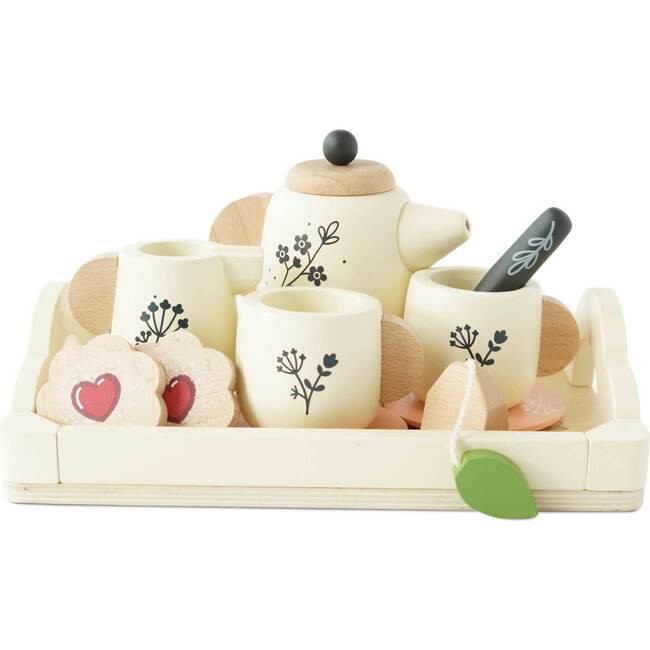 Wooden Tea Set and Tray - Kids Toys | Le Toy Van from Maisonette | Maisonette