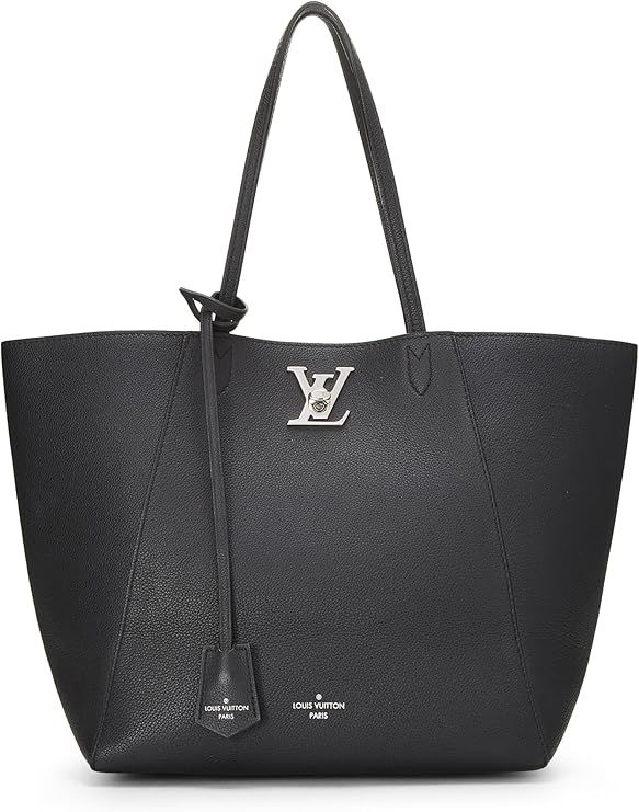 Amazon.com: Louis Vuitton, Pre-Loved Black Leather Lock Me Cabas, Black : Luxury Stores | Amazon (US)