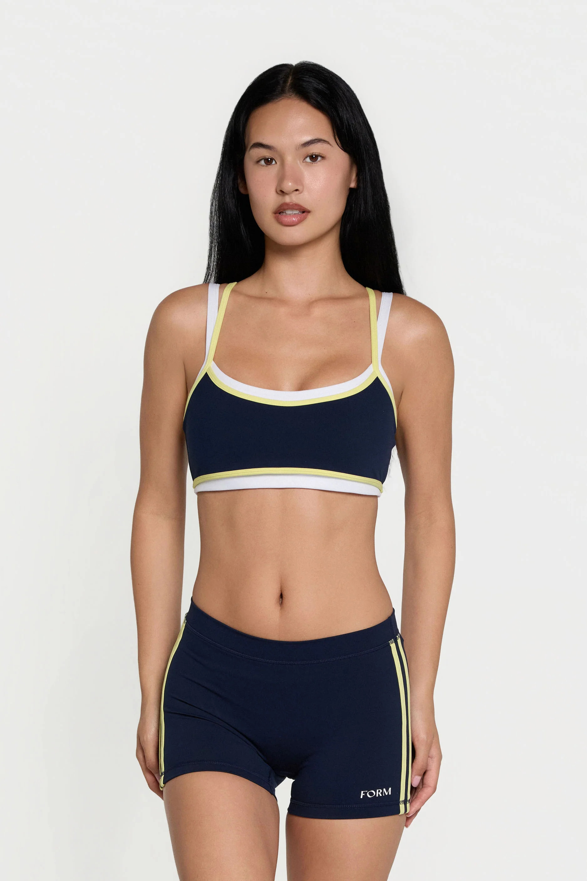 Binding Layered Bra - Navy/Lemon | FORM