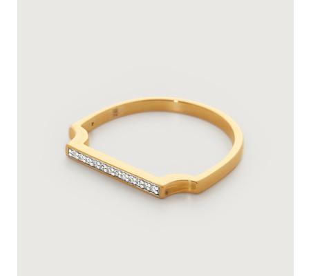 Signature Diamond Slim Ring | Monica Vinader (Global)