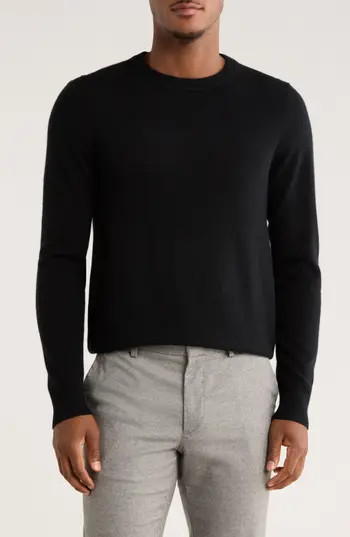 Nordstrom Cashmere Crewneck Sweater in Black Caviar at Nordstrom Rack, Size Small | Nordstrom Rack