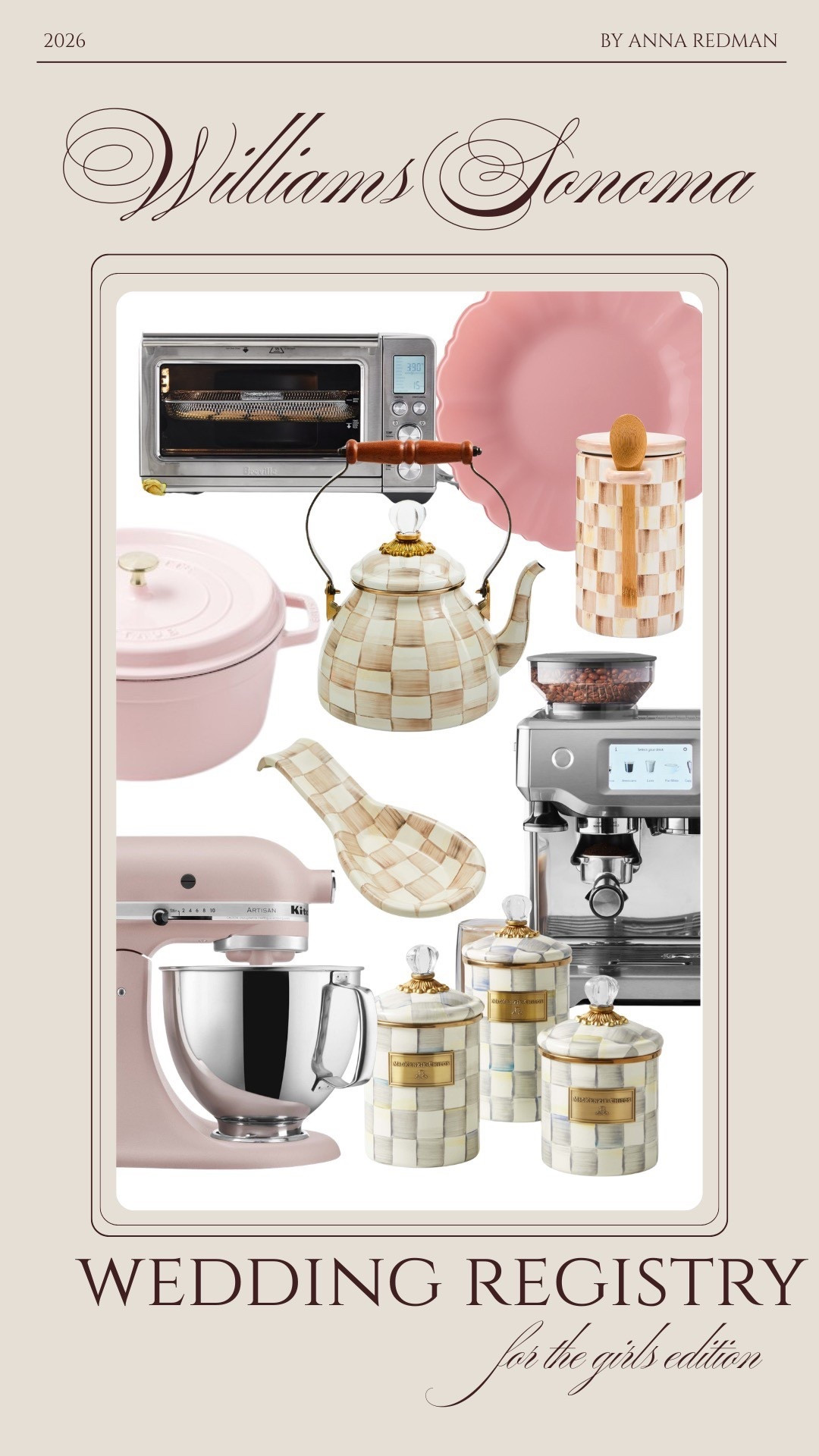 Official @williamssonoma wedding registry! Make your own today! #williamssonomapartner #ad #paidlink #weddingregistry #wedding 
