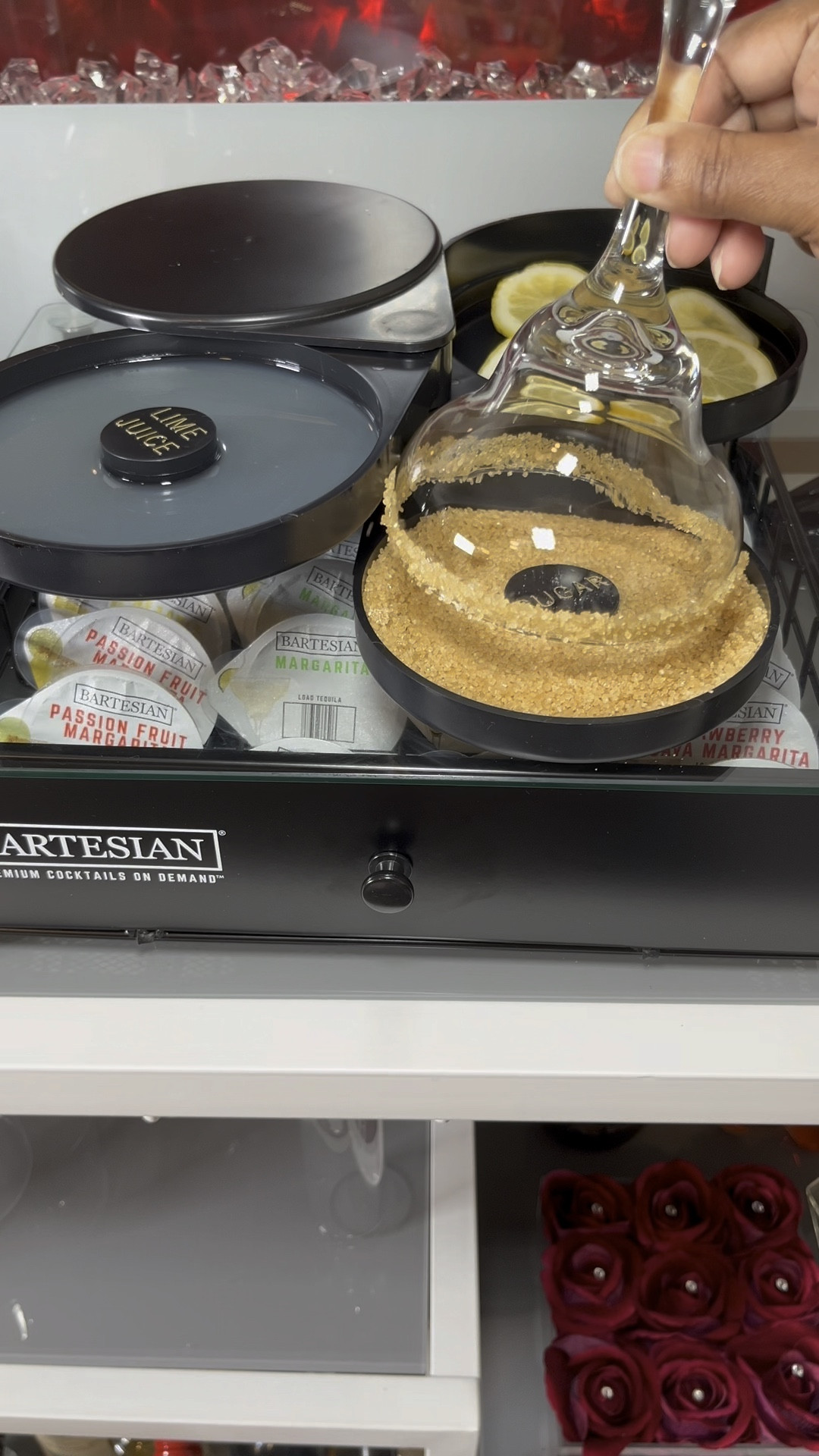 Rim your favorite cocktail glass with this 3-Tier compartments allows for three separate slots to hold salt, sugar, and lime juice.. easy to clean and perfect for any occasion 🍹🍸🥂 also grab their Bartesian Golden Demerara Rimming sugar, and Triple Berry Sugar Rimmers they both are soooo good! Cant stop eating them! 🤪Lol too fye! Very yummy! 🤤😋 🫐🤌🏾😮‍💨😮‍💨 Run to my bio 🔗and shop 🛍️🛒 the items in my LTK 💞💞💪🏾

#LTKVideo #LTKhome #LTKfamily