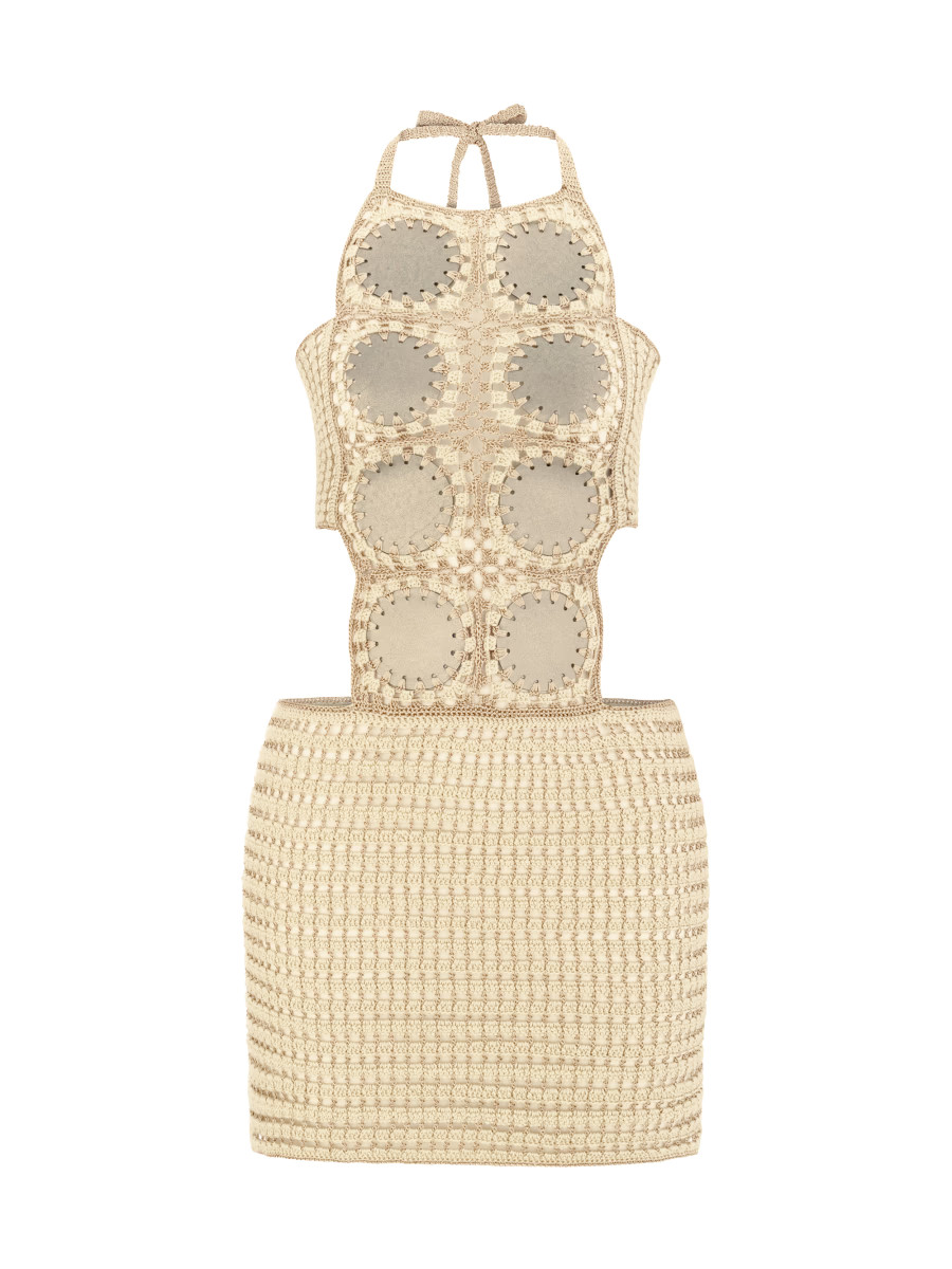 Crocheted Cut-Out Minidress | Saks Fifth Avenue