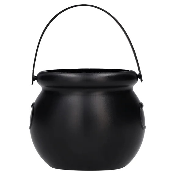 Mini Cauldron Trick-or-Treat Bucket, Black, 4", Halloween by Way To Celebrate | Walmart (US)