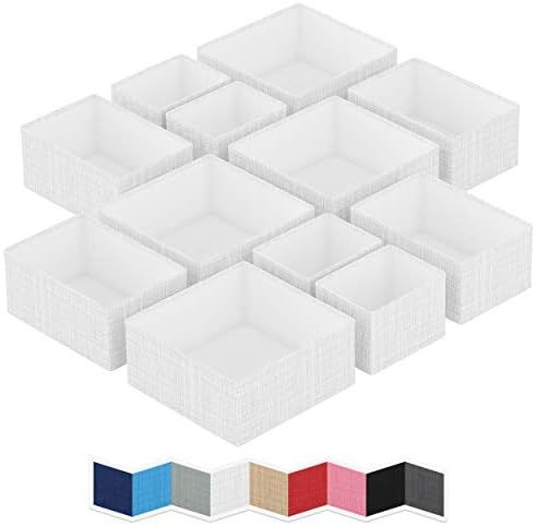 NEATERIZE Drawer Organizer - [Set Of 12] - Closet Organizer and Storage Baskets| Foldable Cloth Draw | Amazon (US)
