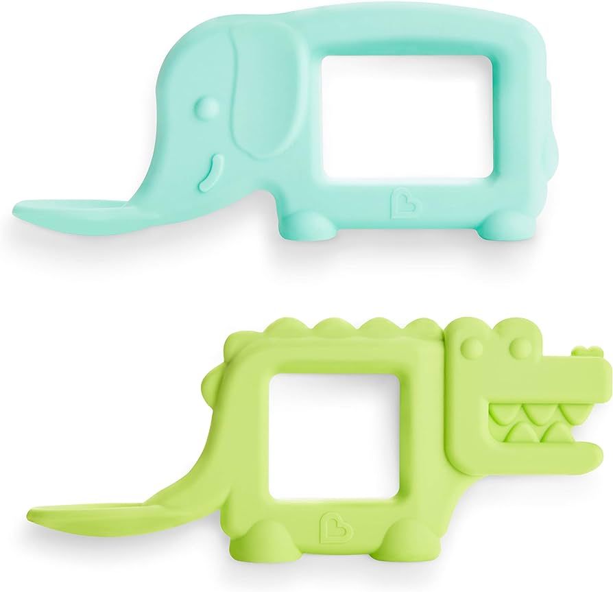 Munchkin® The Baby Toon™ Silicone Teether Spoon, 2 Pack, Elephant/Alligator (As Seen On Shark ... | Amazon (US)