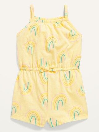 Sleeveless Rainbow-Print Jersey Romper for Baby | Old Navy (US)