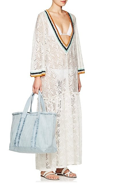 Barneys New York Fringed Denim Tote Bag | Barneys New York | Barneys New York (Global)