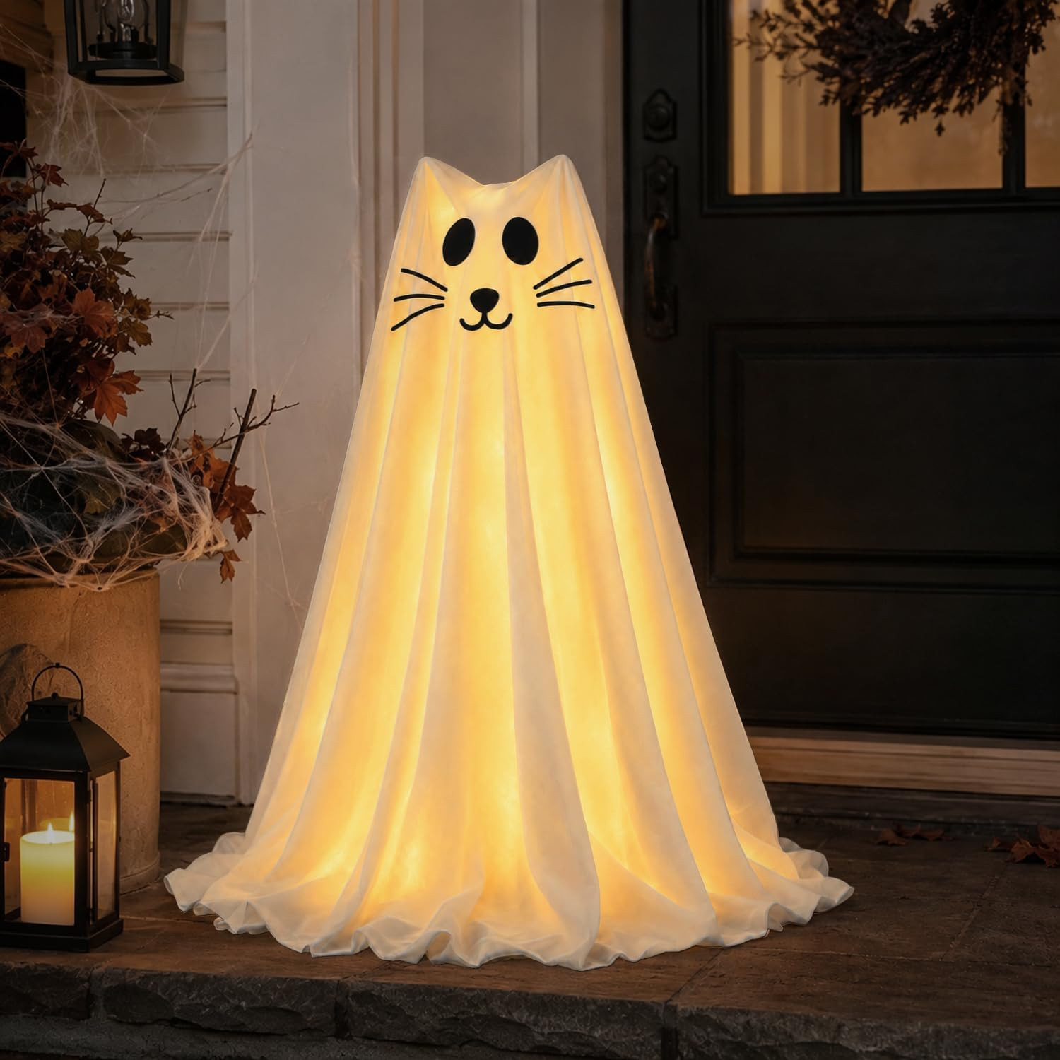 1 Packs Spooky Ghost Halloween Cat Decor Indoor for Birthday Party | Amazon (US)