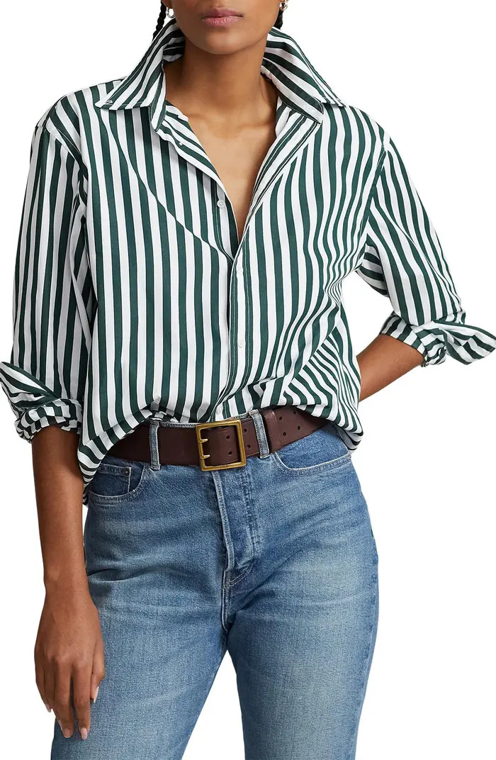 Polo Ralph Lauren Relaxed Fit Stripe Cotton Button-Down Shirt | Nordstrom | Nordstrom