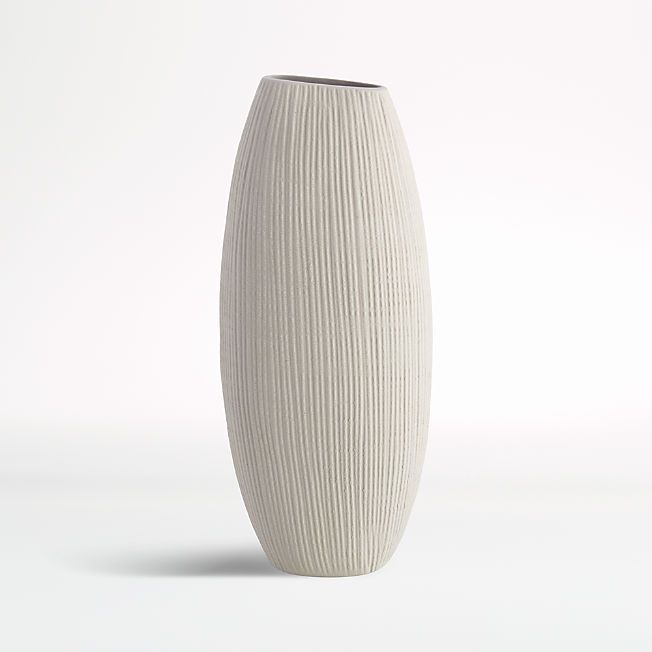 Alura Cream Tall Vase + Reviews | Crate & Barrel | Crate & Barrel